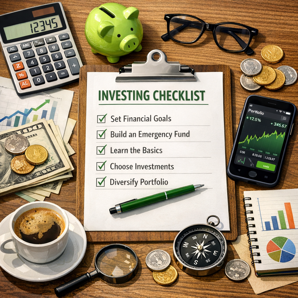 Illustration of Beginner Investing Checklist: Must-Have Steps for an Effortless Plan