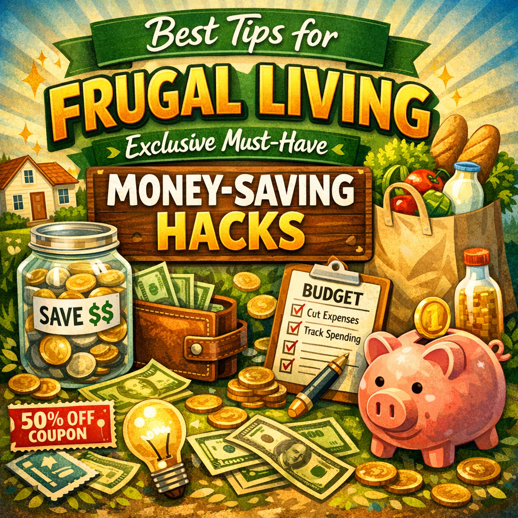 Illustration of Best Tips for Frugal Living: Exclusive Must-Have Money-Saving Hacks