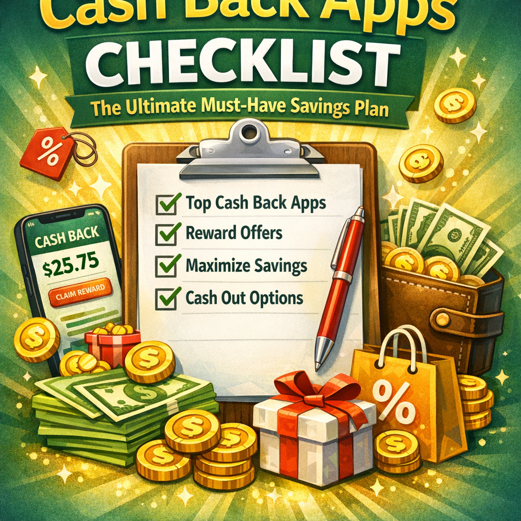 Illustration of Cash Back Apps Checklist: The Ultimate Must-Have Savings Plan