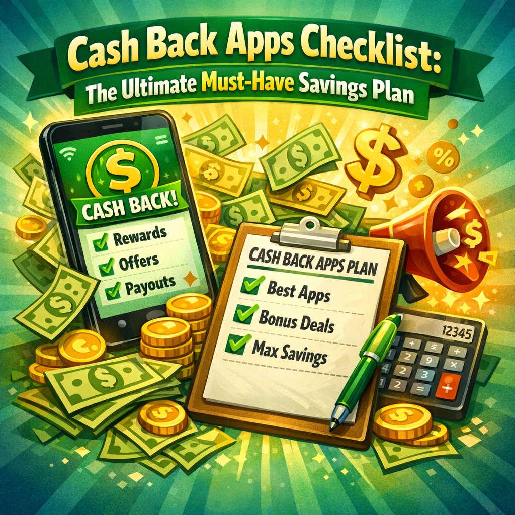 Illustration of Cash Back Apps Checklist: The Ultimate Must-Have Savings Plan