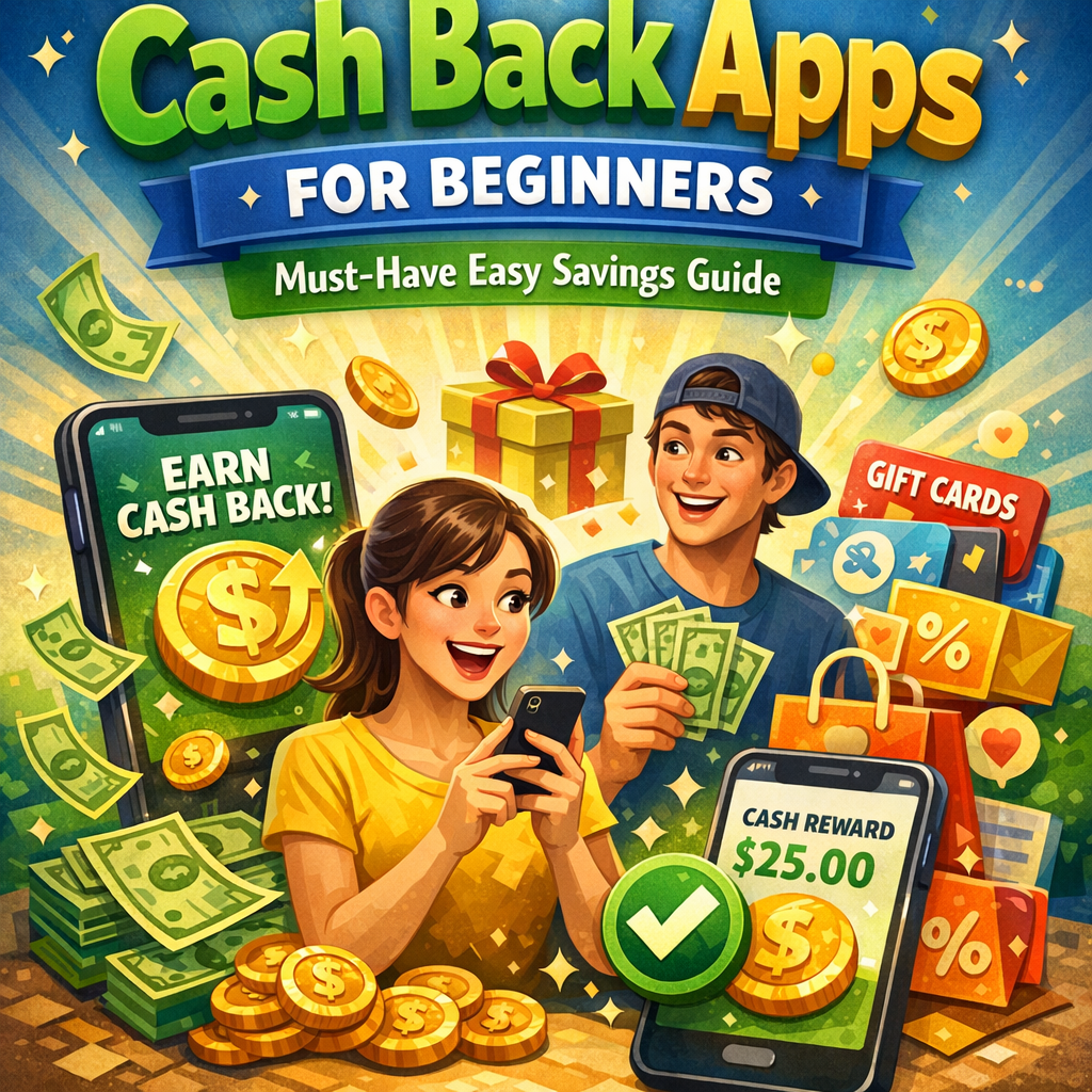 Illustration of Cash Back Apps for Beginners: Must-Have, Easy Savings Guide