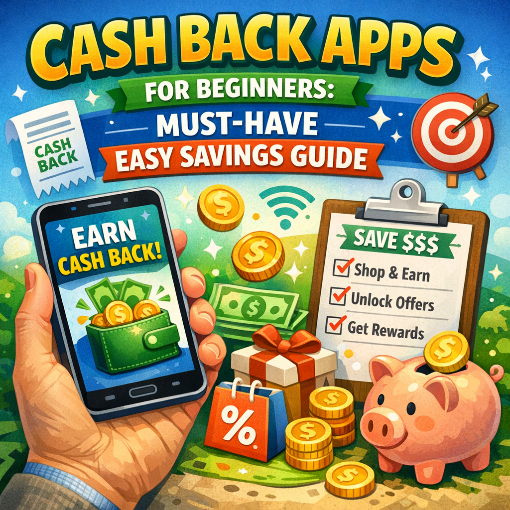 Illustration of Cash Back Apps for Beginners: Must-Have, Easy Savings Guide