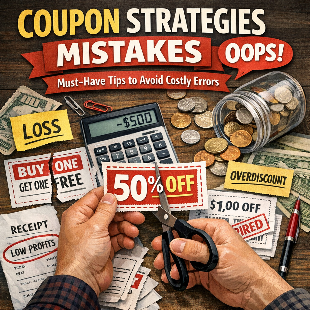 Illustration of Coupon Strategies Mistakes: Must-Have Tips to Avoid Costly Errors