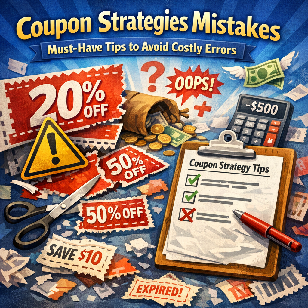 Illustration of Coupon Strategies Mistakes: Must-Have Tips to Avoid Costly Errors