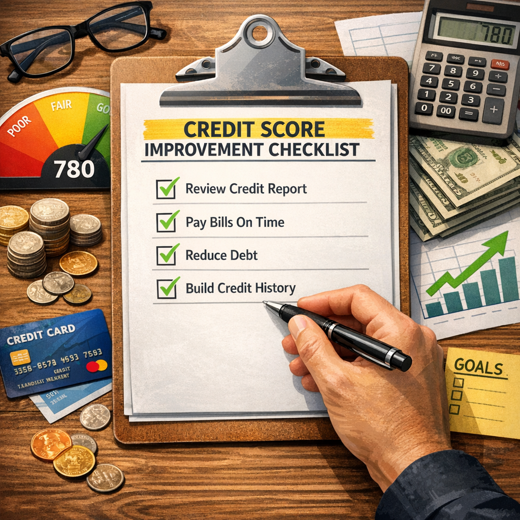 Illustration of Credit Score Improvement Checklist: Your Must-Have Plan for Best Results