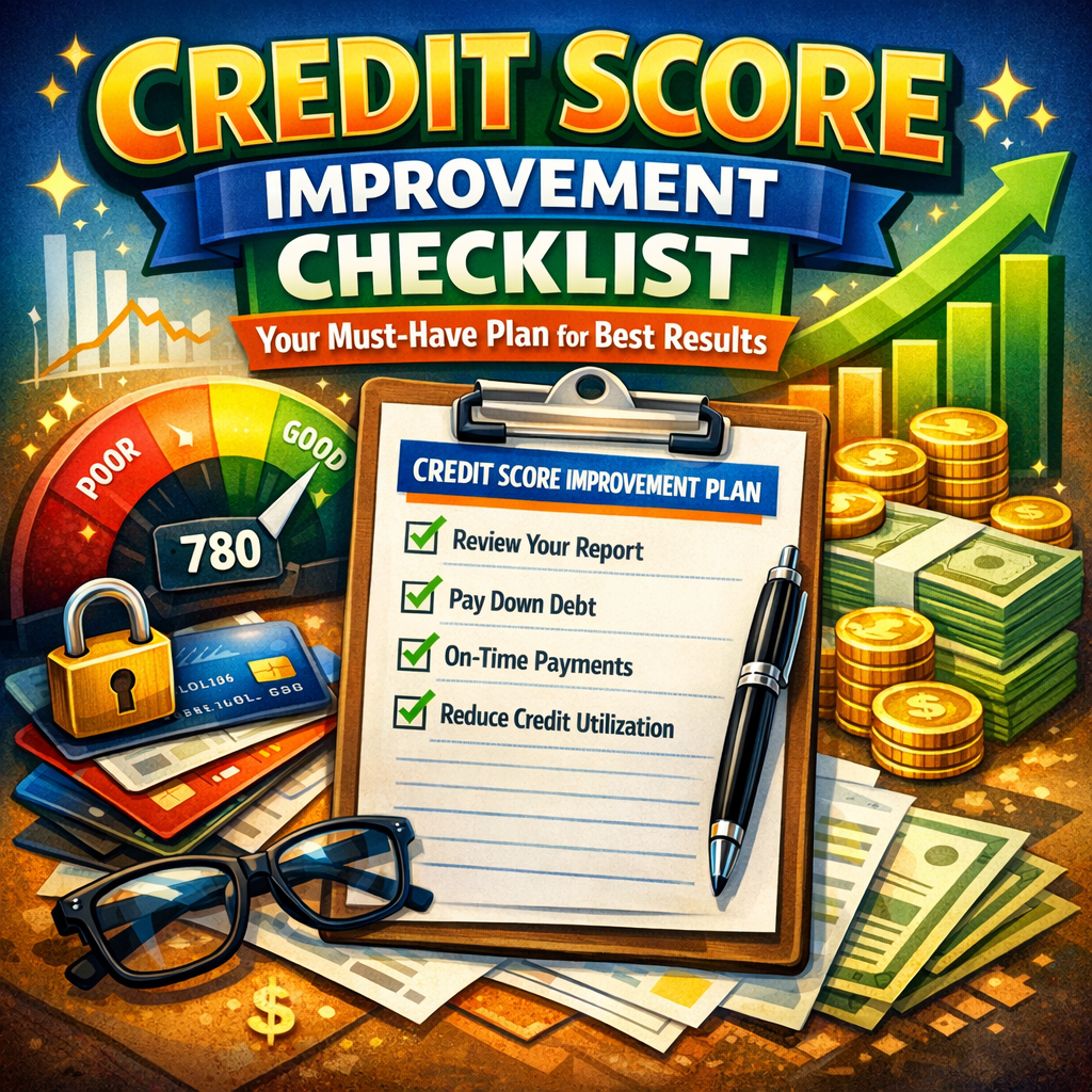 Illustration of Credit Score Improvement Checklist: Your Must-Have Plan for Best Results