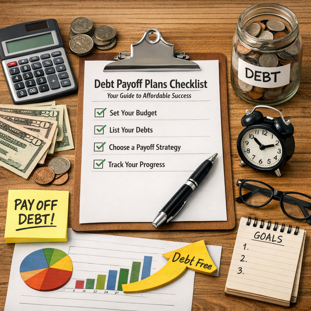 Illustration of Debt Payoff Plans Checklist: Your Must-Have Guide for Affordable Success