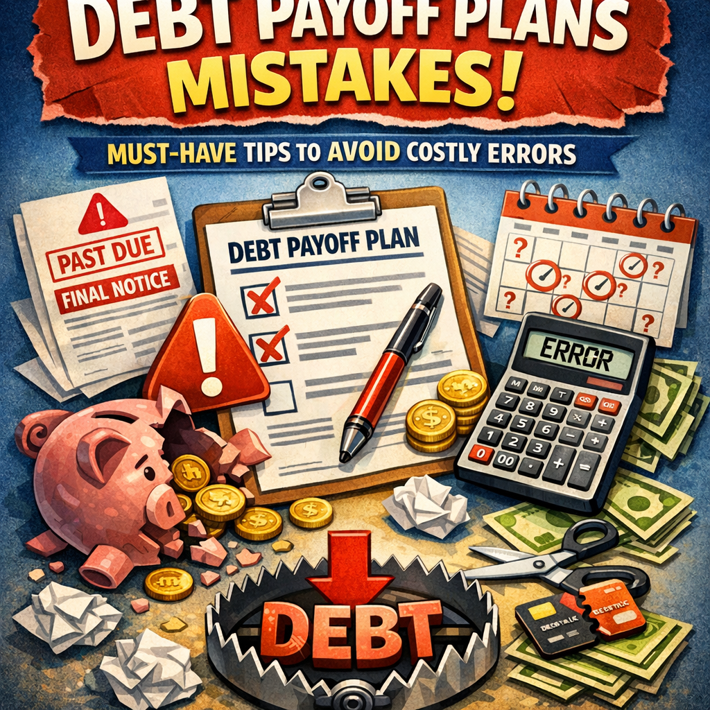 Illustration of Debt Payoff Plans Mistakes: Must-Have Tips to Avoid Costly Errors