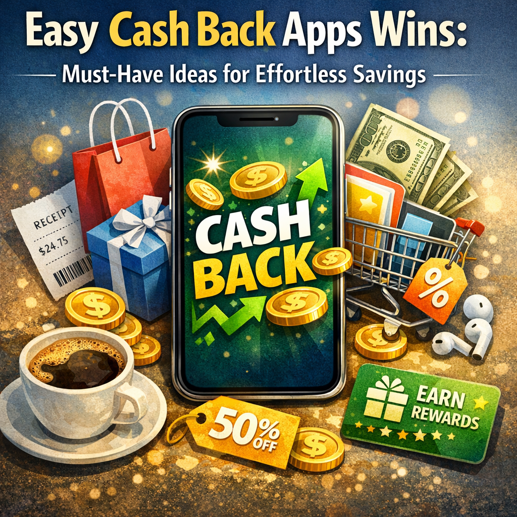 Illustration of Easy Cash Back Apps Wins: Must-Have Ideas for Effortless Savings