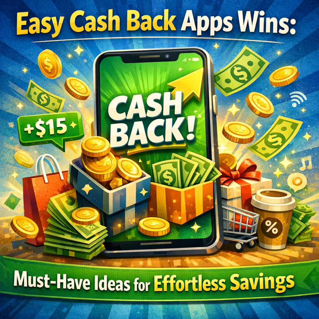 Illustration of Easy Cash Back Apps Wins: Must-Have Ideas for Effortless Savings