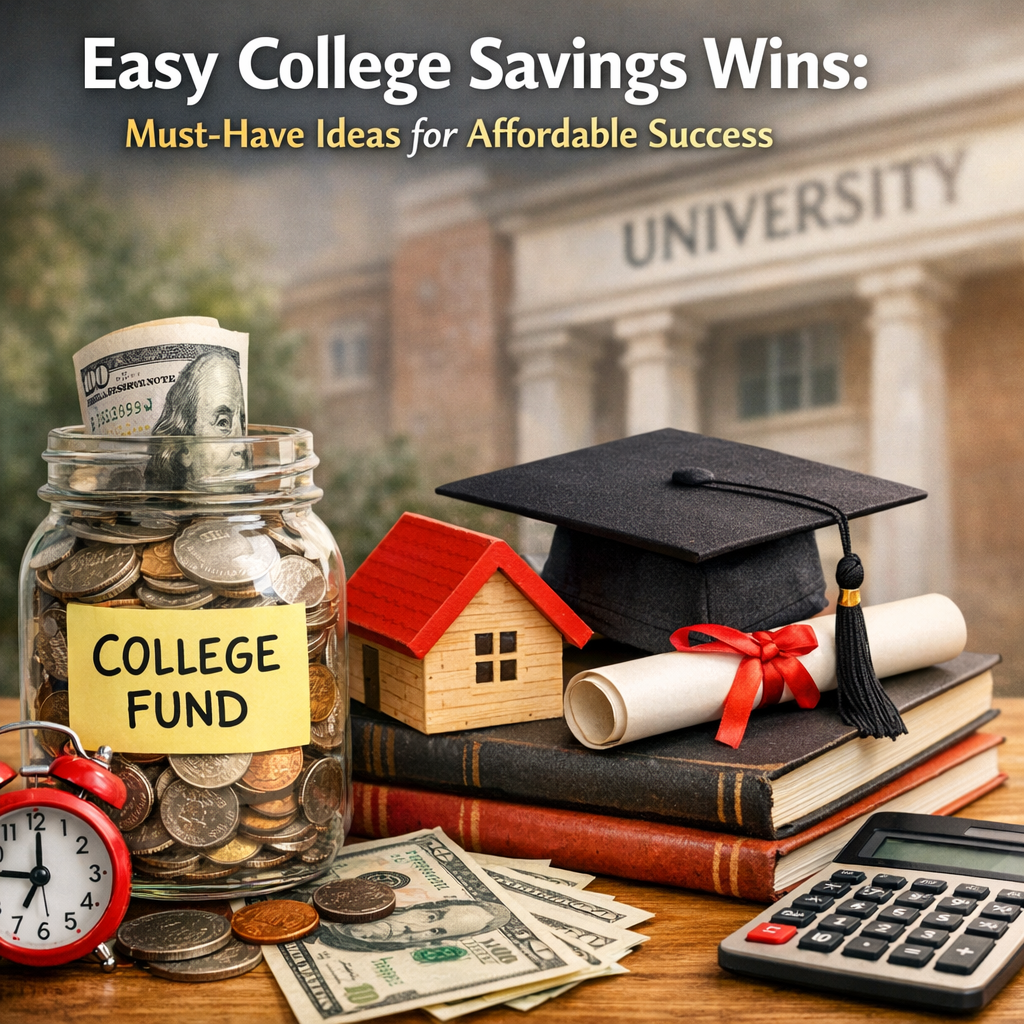 Illustration of Easy College Savings Wins: Must-Have Ideas for Affordable Success