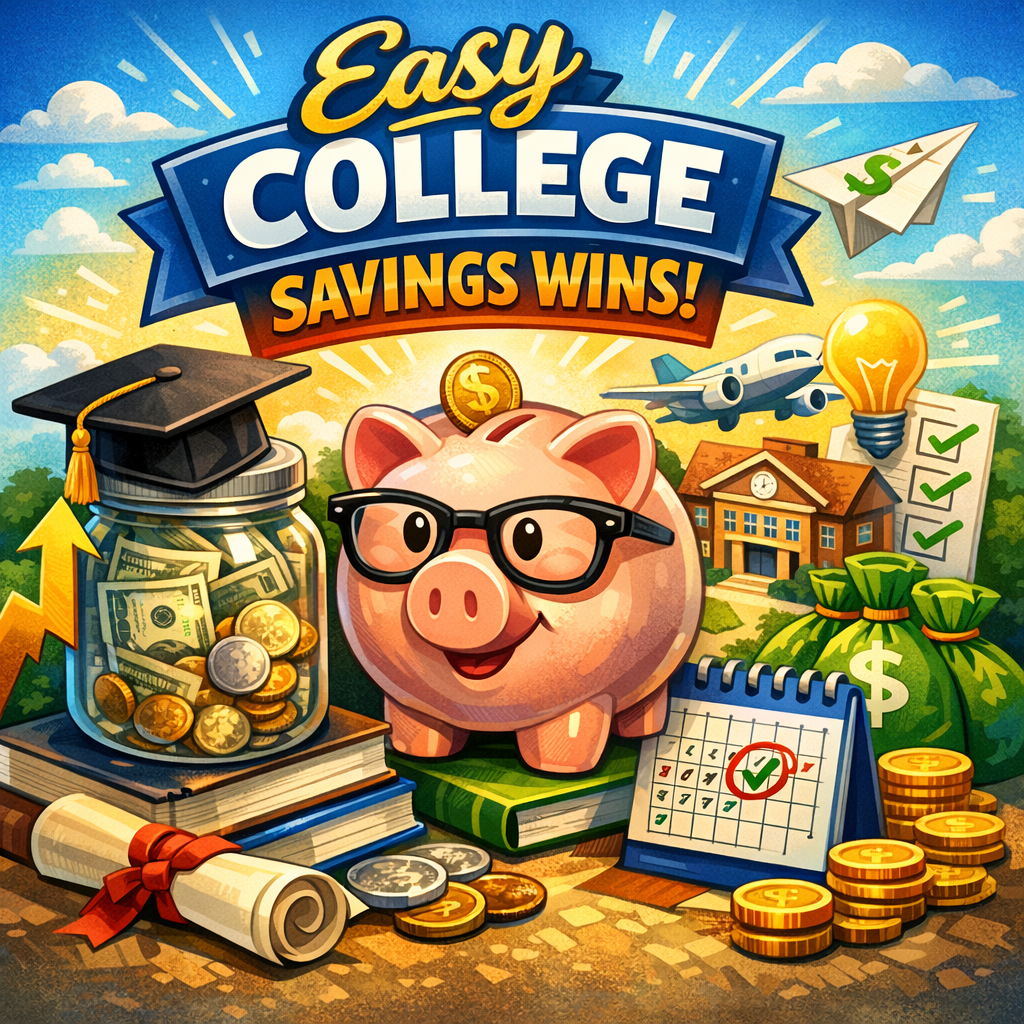 Illustration of Easy College Savings Wins: Must-Have Ideas for Affordable Success