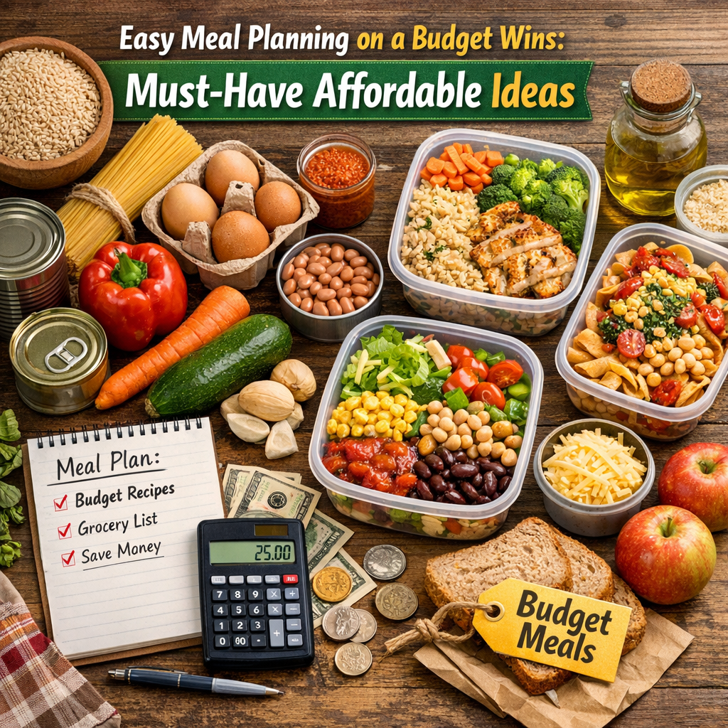 Illustration of Easy Meal Planning on a Budget Wins: Must-Have Affordable Ideas