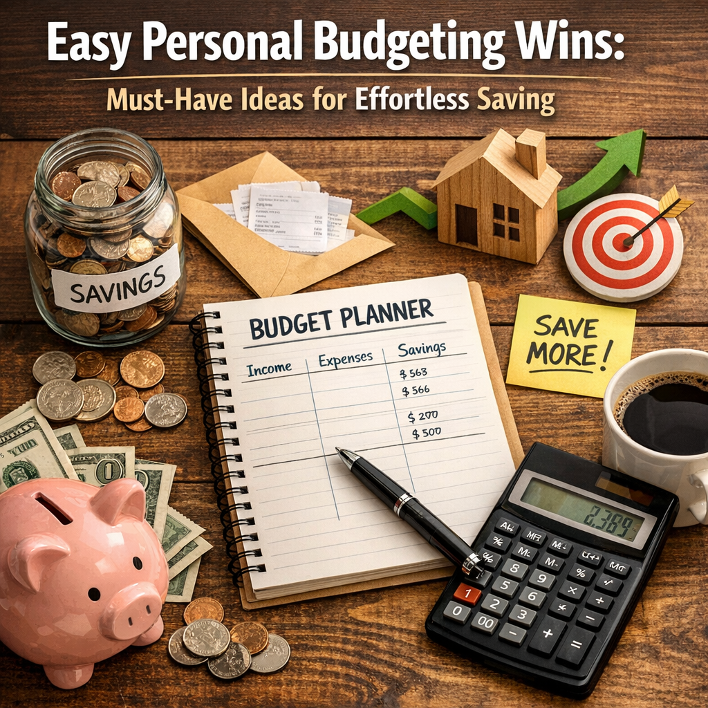 Illustration of Easy Personal Budgeting Wins: Must-Have Ideas for Effortless Saving