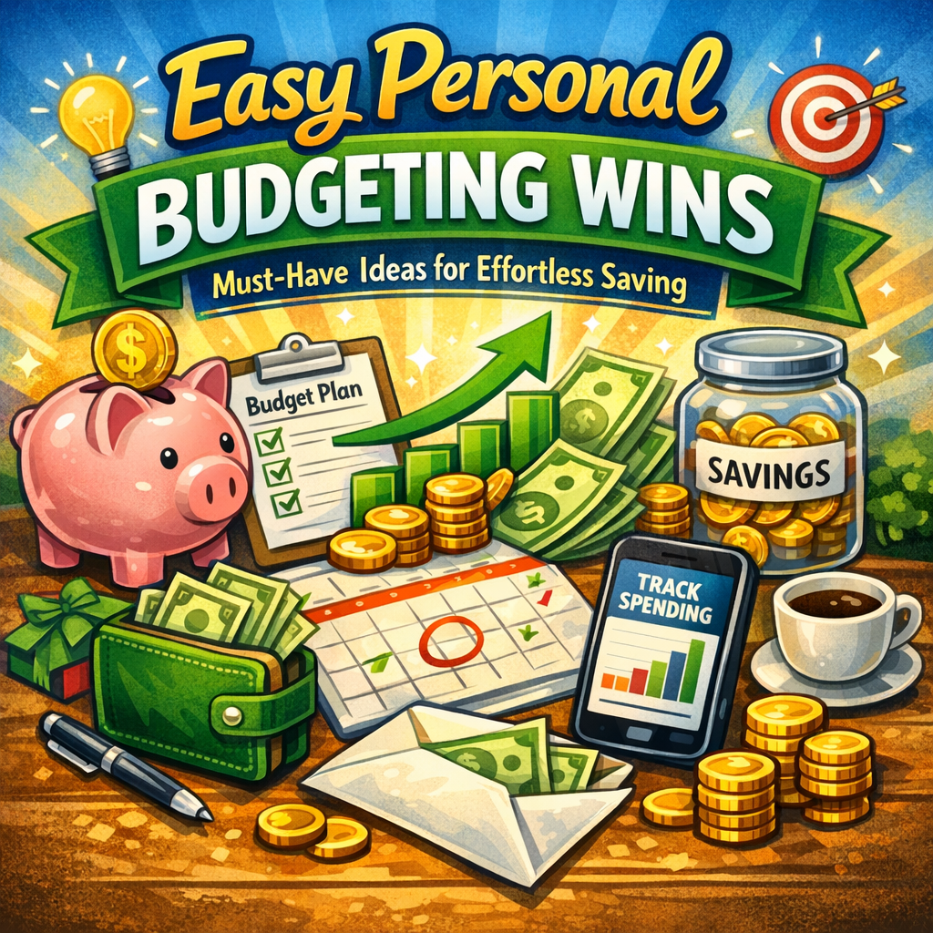 Illustration of Easy Personal Budgeting Wins: Must-Have Ideas for Effortless Saving