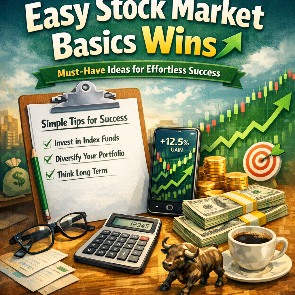 Illustration of Easy Stock Market Basics Wins: Must-Have Ideas for Effortless Success