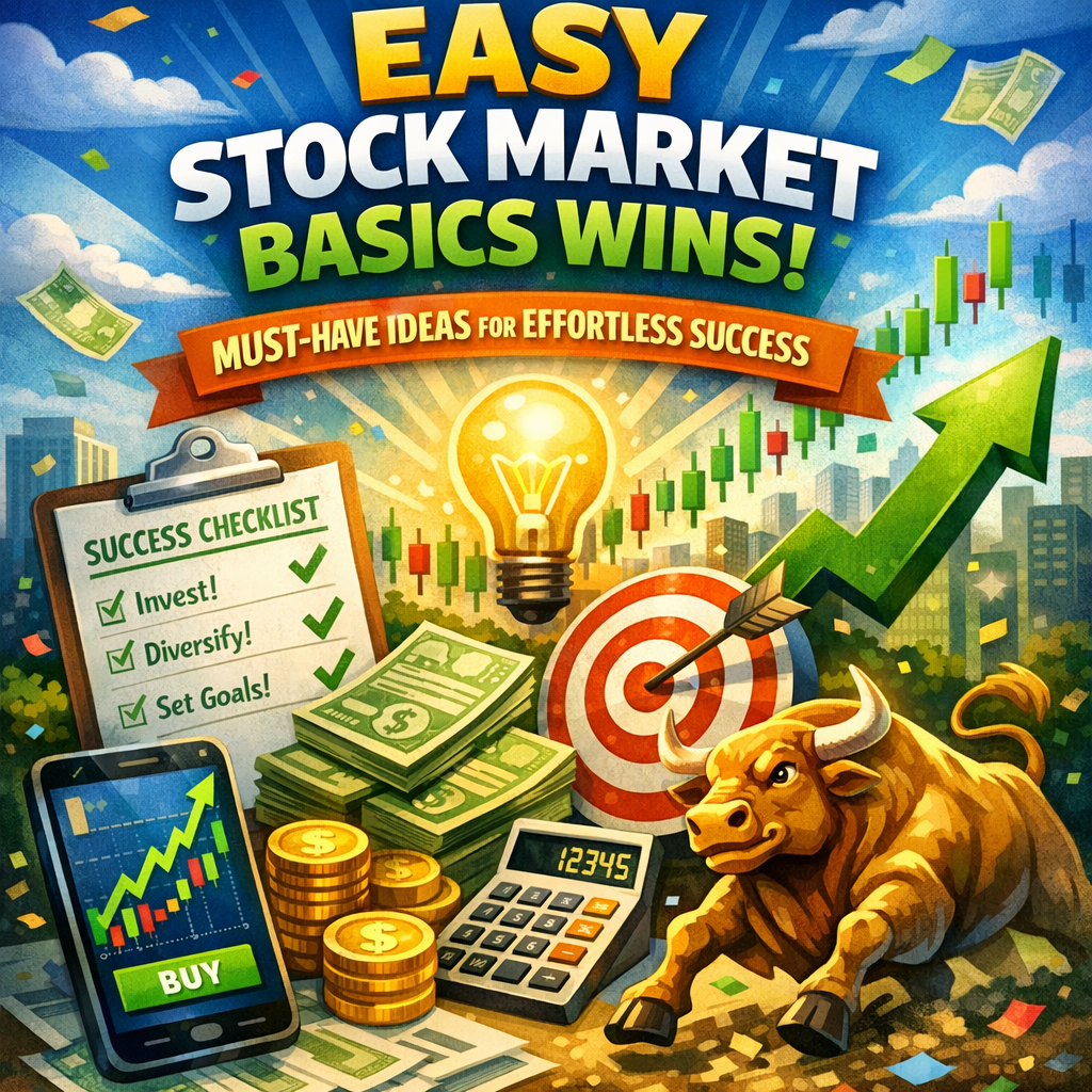 Illustration of Easy Stock Market Basics Wins: Must-Have Ideas for Effortless Success