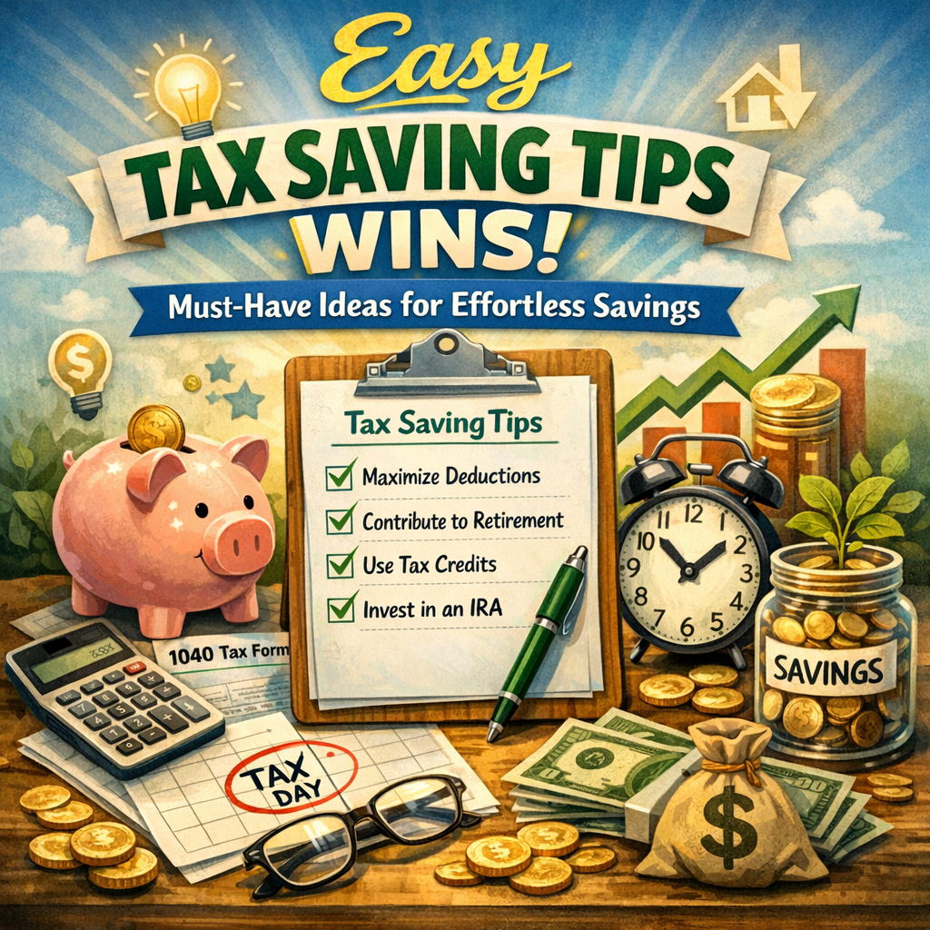 Illustration of Easy Tax Saving Tips Wins: Must-Have Ideas for Effortless Savings