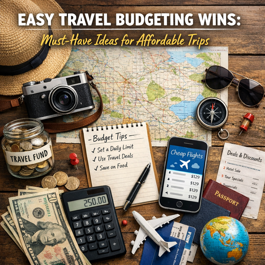 Illustration of Easy Travel Budgeting Wins: Must-Have Ideas for Affordable Trips