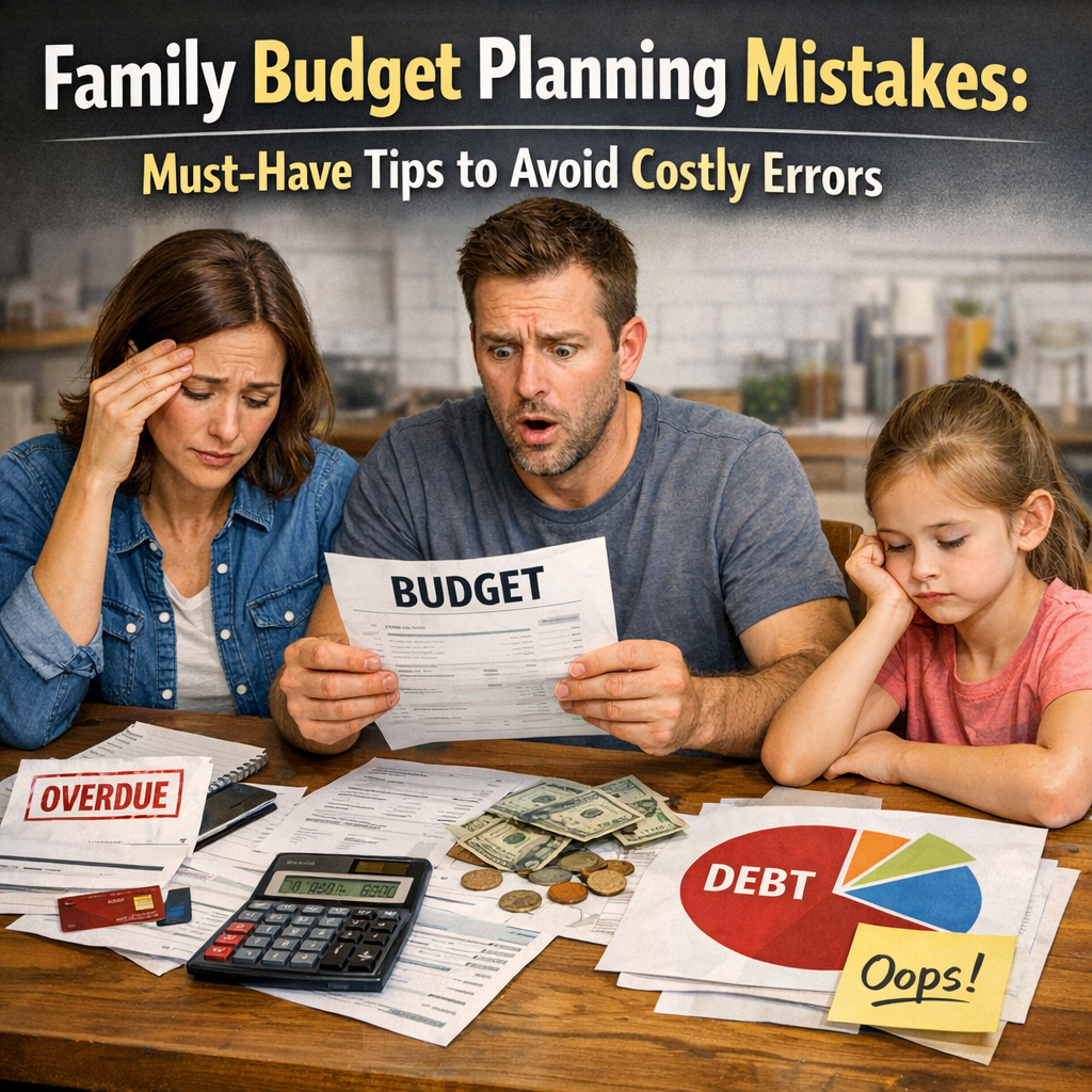 Illustration of Family Budget Planning Mistakes: Must-Have Tips to Avoid Costly Errors