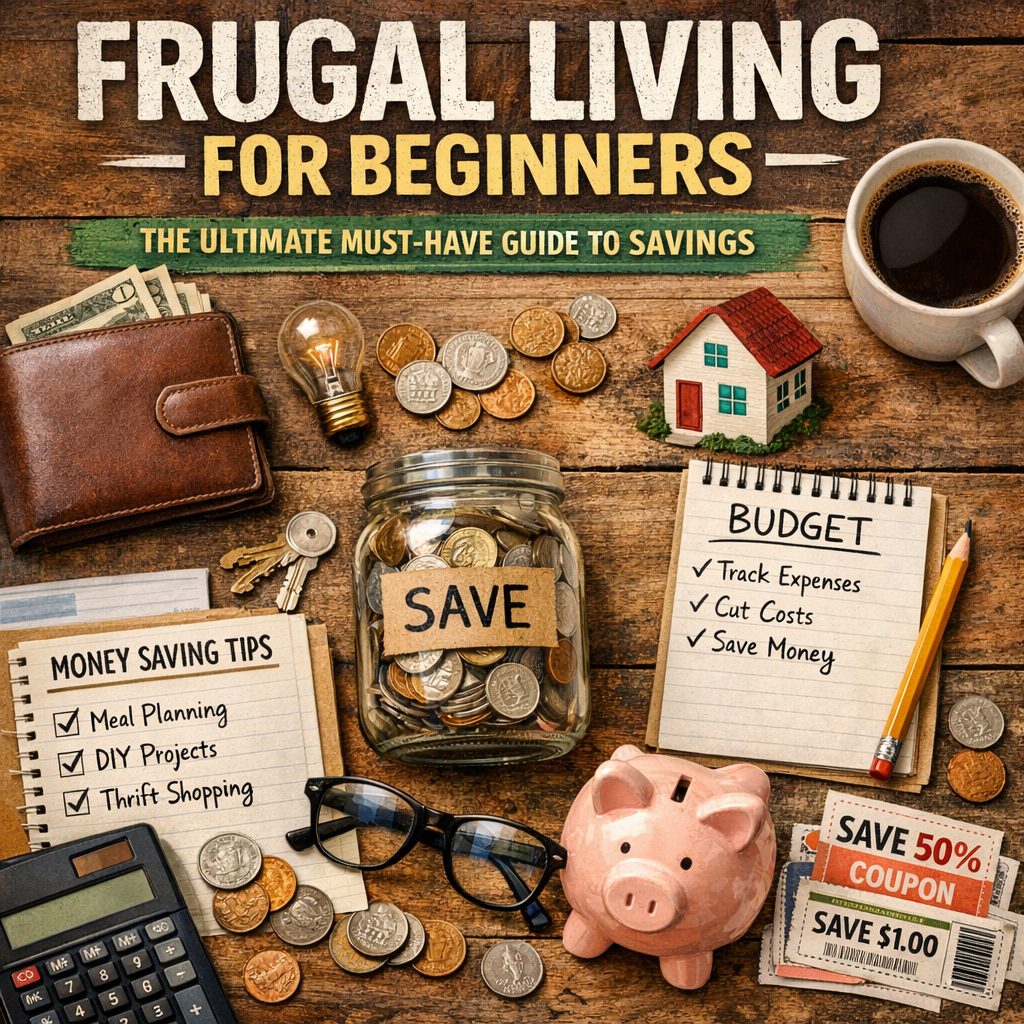 Illustration of Frugal Living for Beginners: The Ultimate Must-Have Guide to Savings