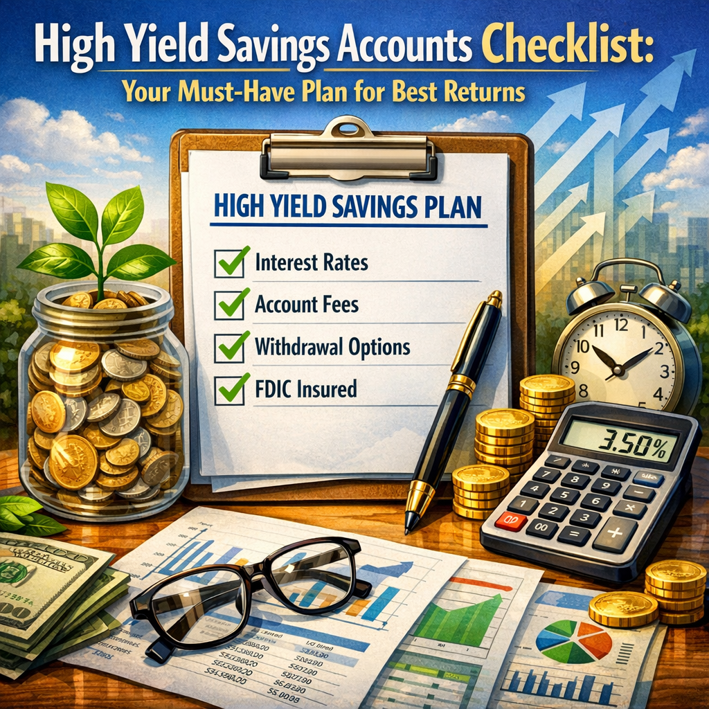 Illustration of High Yield Savings Accounts Checklist: Your Must-Have Plan for Best Returns