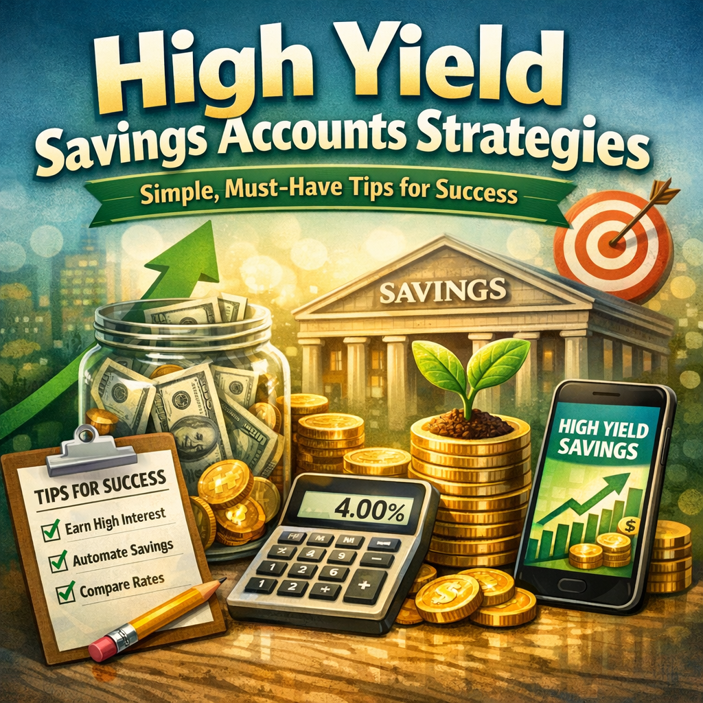 Illustration of High Yield Savings Accounts Strategies: Simple, Must-Have Tips for Success