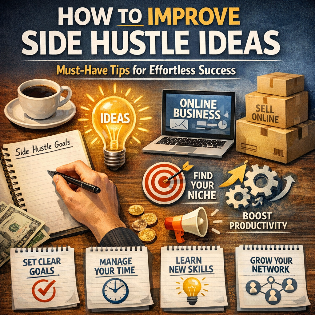 Illustration of How to Improve Side Hustle Ideas: Must-Have Tips for Effortless Success