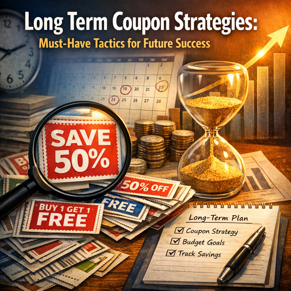 Illustration of Long Term Coupon Strategies: Must-Have Tactics for Future Success