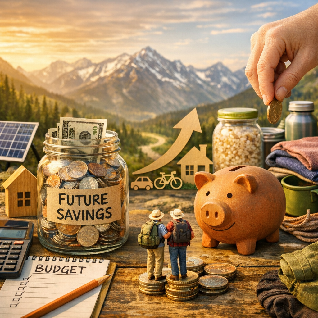 Illustration of Long Term Frugal Living: The Ultimate Guide for Future Savings