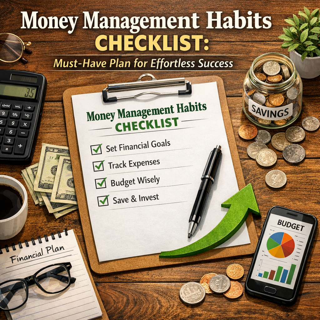 Illustration of Money Management Habits Checklist: Must-Have Plan for Effortless Success