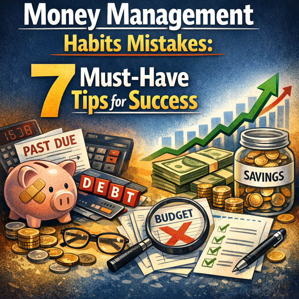 Illustration of Money Management Habits Mistakes: 7 Must-Have Tips for Success