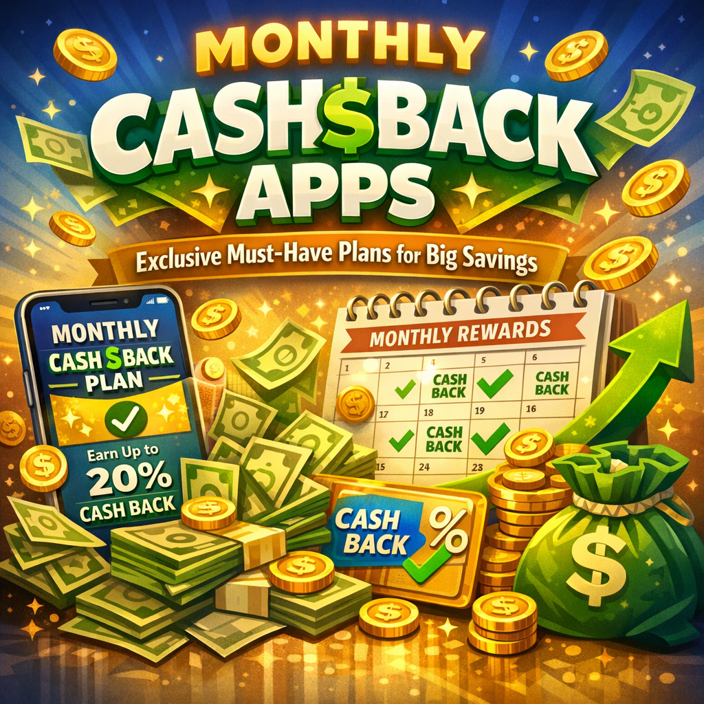 Illustration of Monthly Cash Back Apps: Exclusive Must-Have Plans for Big Savings