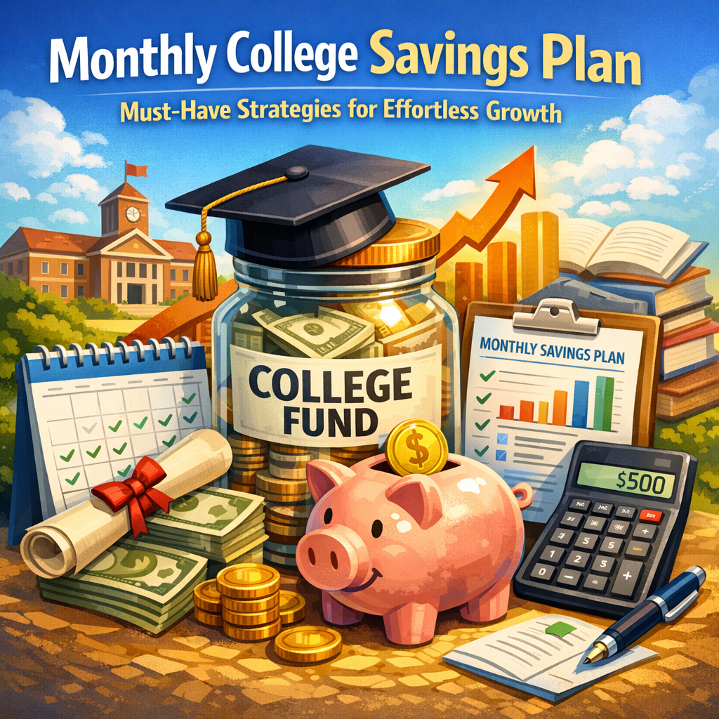 Illustration of Monthly College Savings Plan: Must-Have Strategies for Effortless Growth