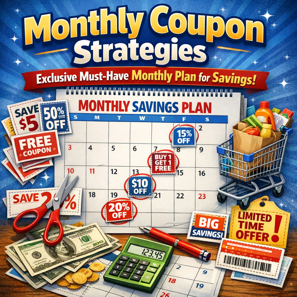 Illustration of Monthly Coupon Strategies: Exclusive Must-Have Monthly Plan for Savings