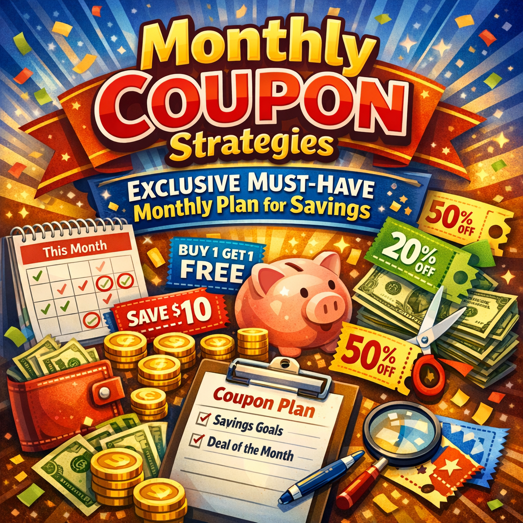 Illustration of Monthly Coupon Strategies: Exclusive Must-Have Monthly Plan for Savings