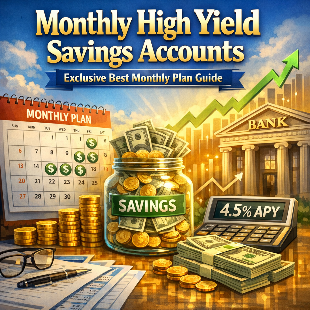 Illustration of Monthly High Yield Savings Accounts: Exclusive Best Monthly Plan Guide