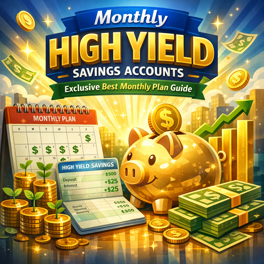Illustration of Monthly High Yield Savings Accounts: Exclusive Best Monthly Plan Guide