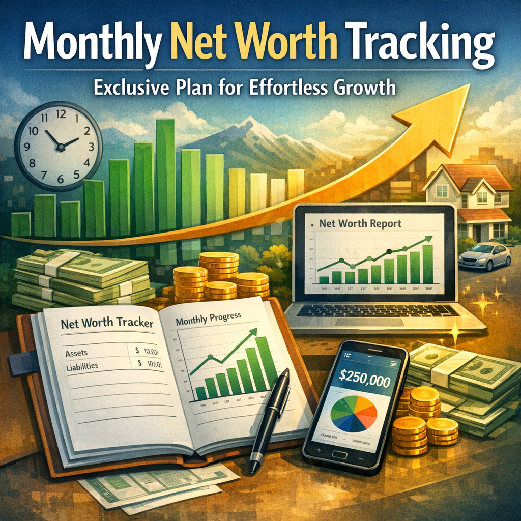 Illustration of Monthly Net Worth Tracking: Exclusive Plan for Effortless Growth
