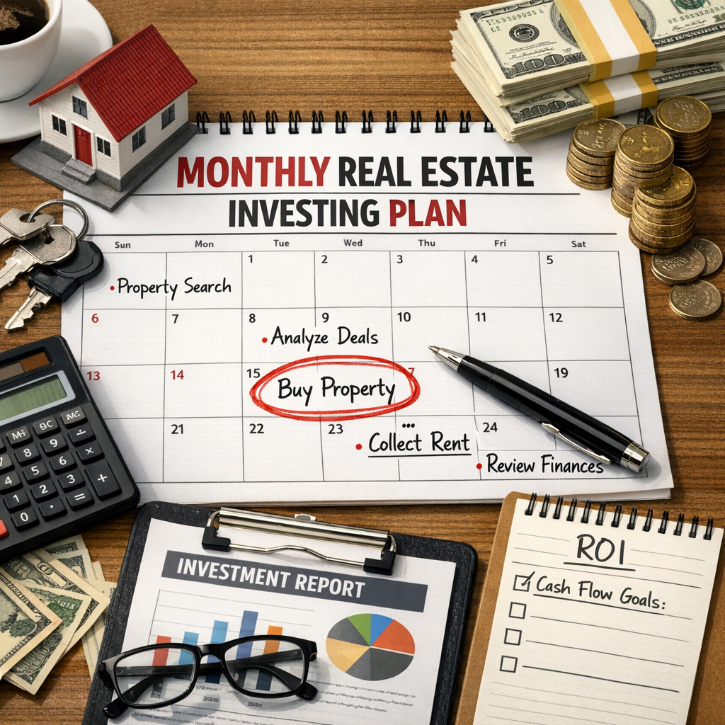 Illustration of Monthly Real Estate Investing: The Must-Have Profitable Monthly Plan