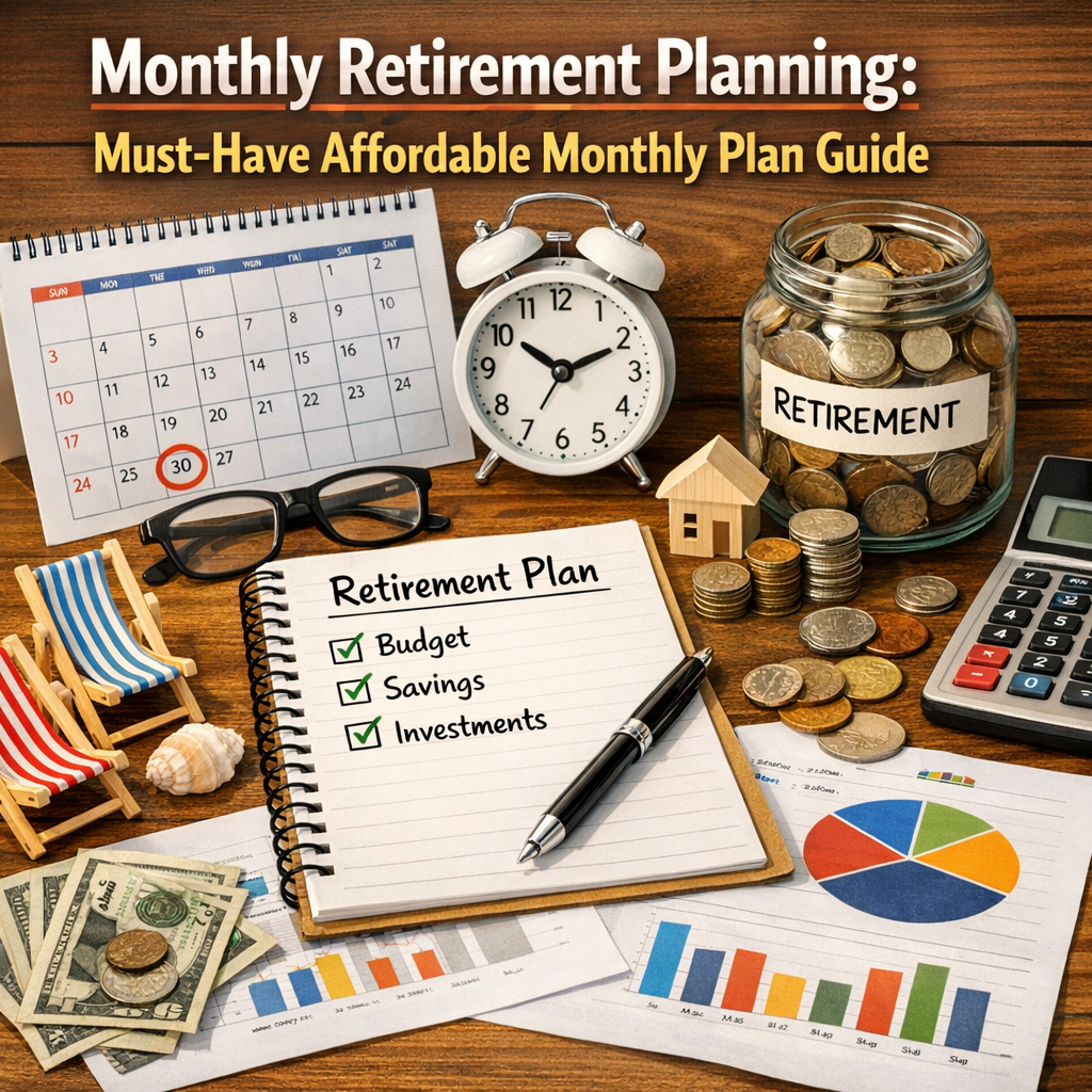 Illustration of Monthly Retirement Planning: Must-Have Affordable Monthly Plan Guide