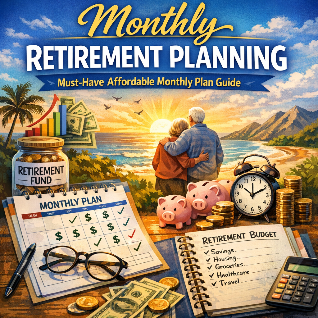 Illustration of Monthly Retirement Planning: Must-Have Affordable Monthly Plan Guide