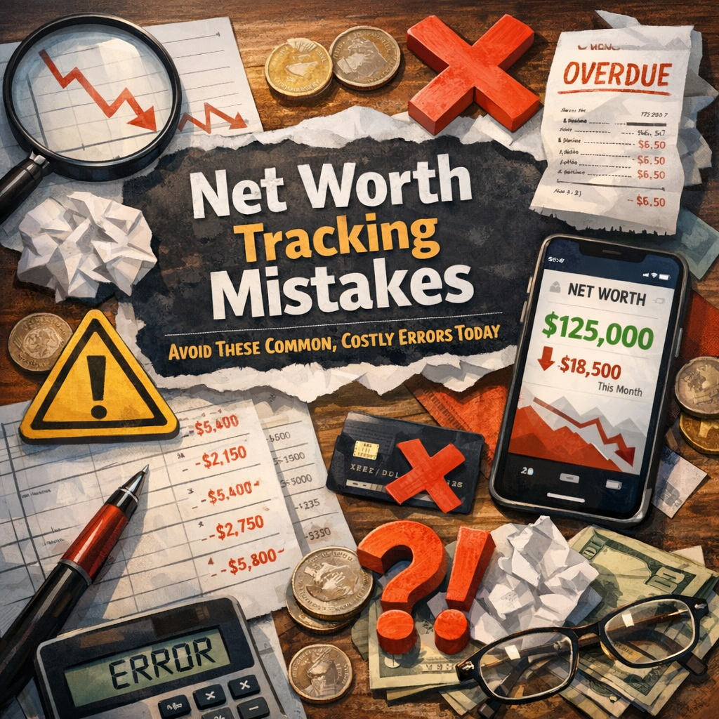 Illustration of Net Worth Tracking Mistakes: Avoid These Common, Costly Errors Today