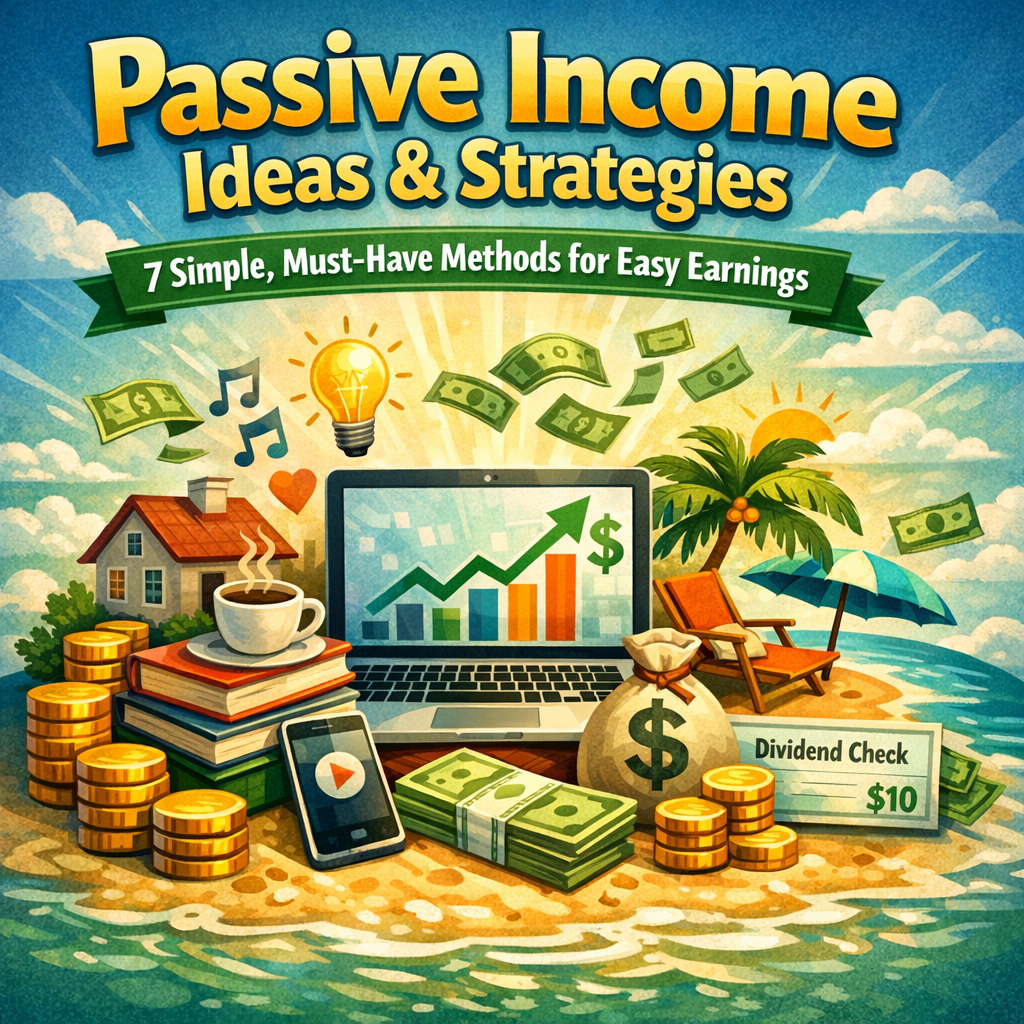 Illustration of Passive Income Ideas Strategies: 7 Simple, Must-Have Methods for Easy Earnings