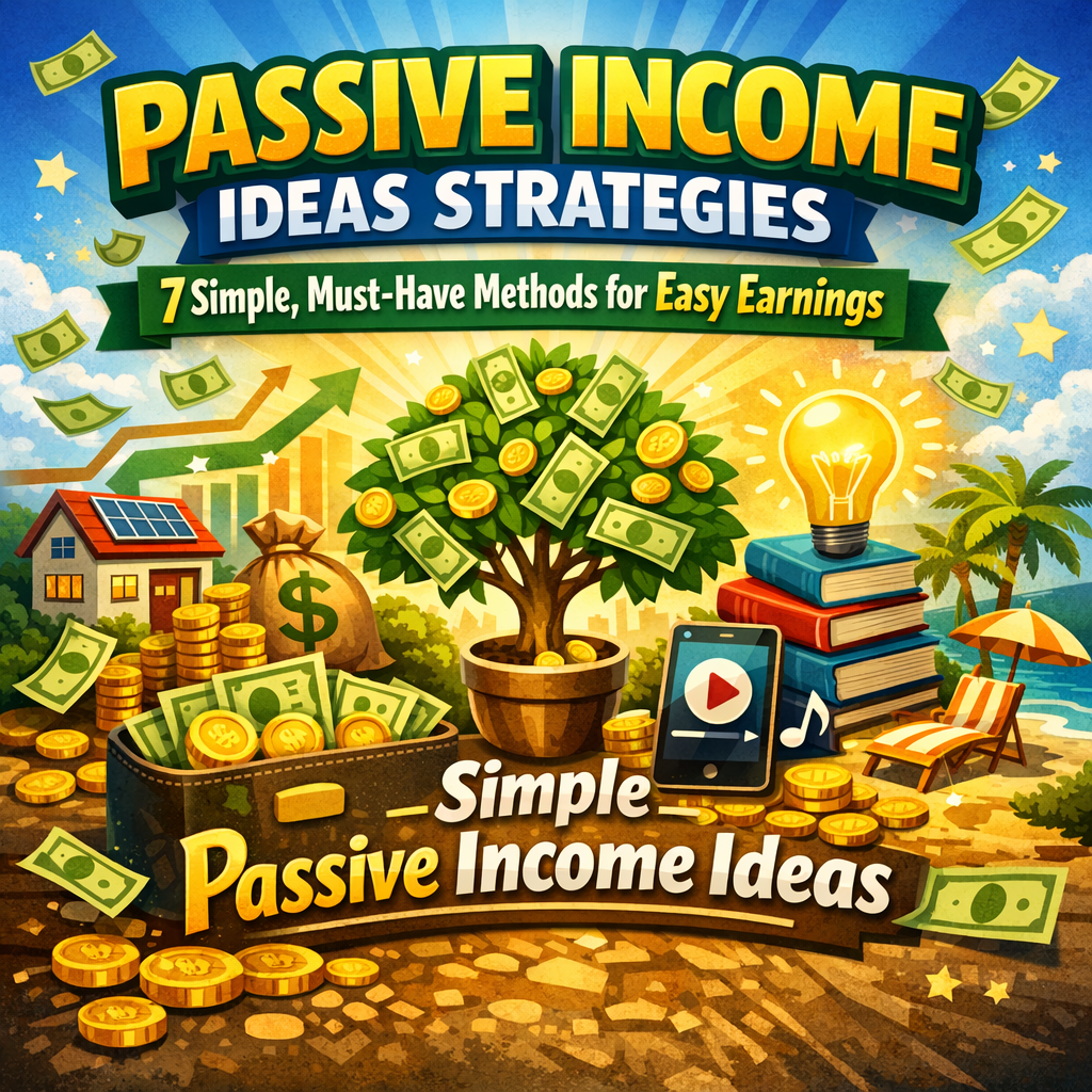 Illustration of Passive Income Ideas Strategies: 7 Simple, Must-Have Methods for Easy Earnings