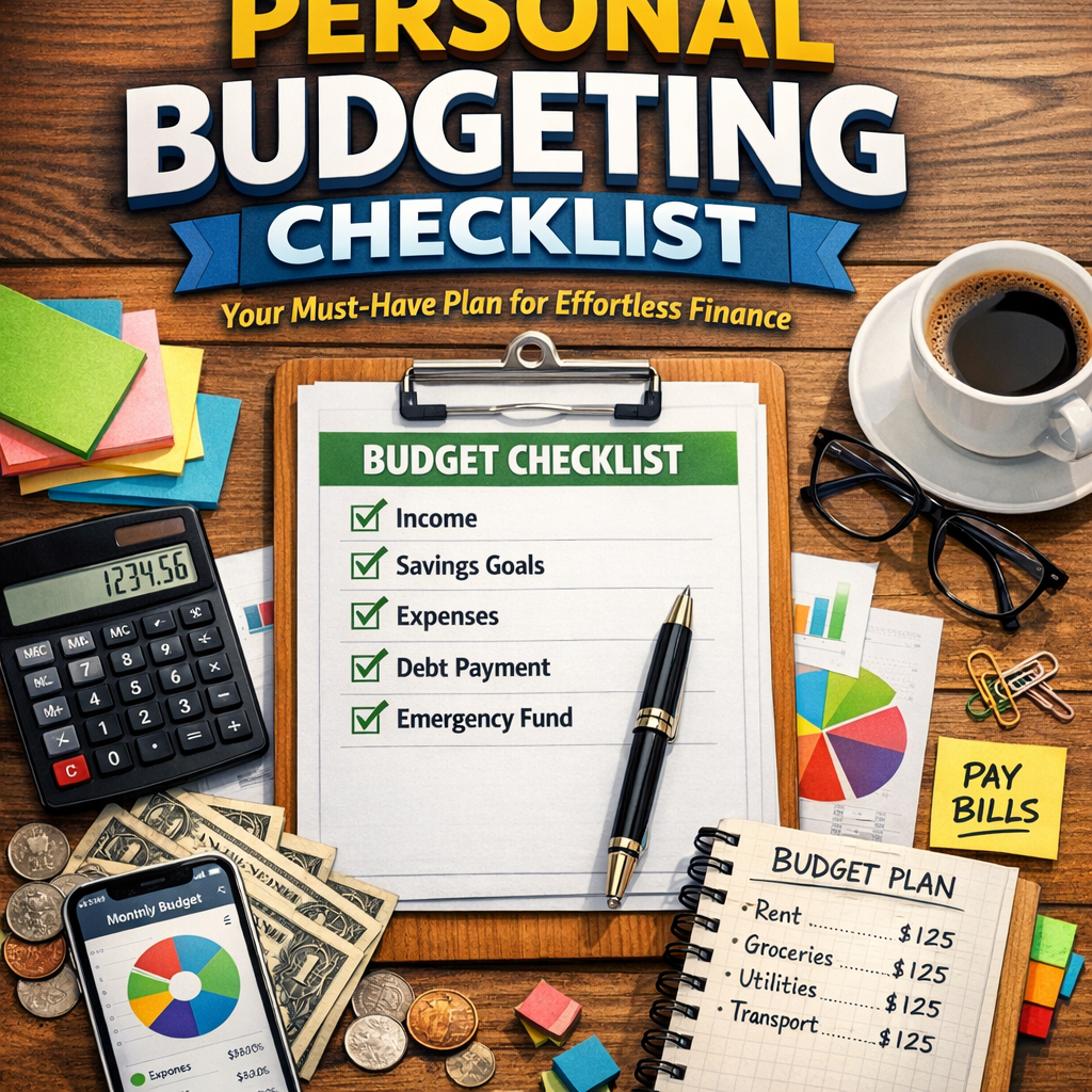 Illustration of Personal Budgeting Checklist: Your Must-Have Plan for Effortless Finance