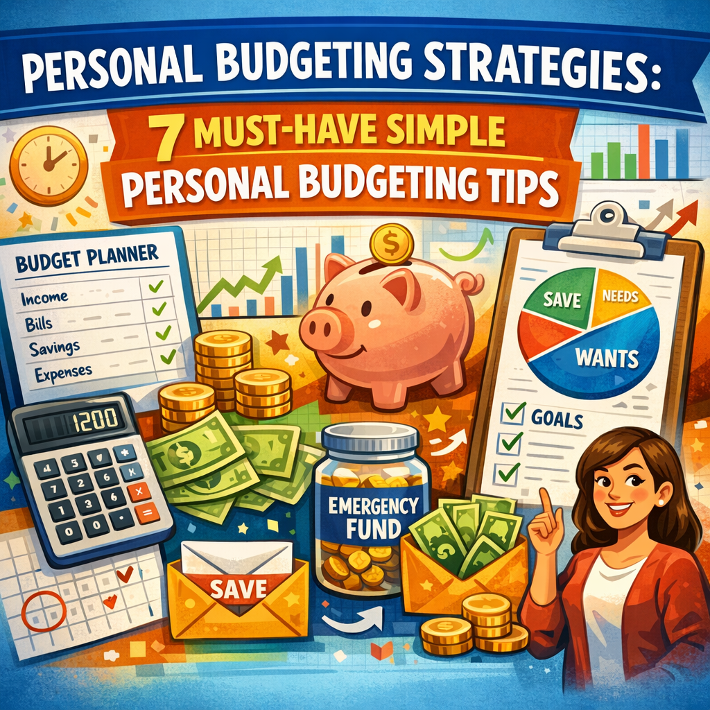 Illustration of Personal Budgeting Strategies: 7 Must-Have Simple Personal Budgeting Tips