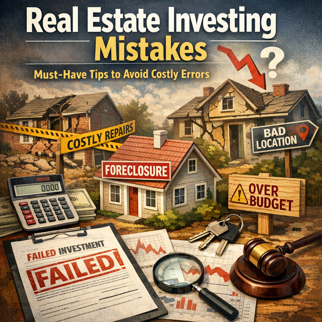 Illustration of Real Estate Investing Mistakes: Must-Have Tips to Avoid Costly Errors