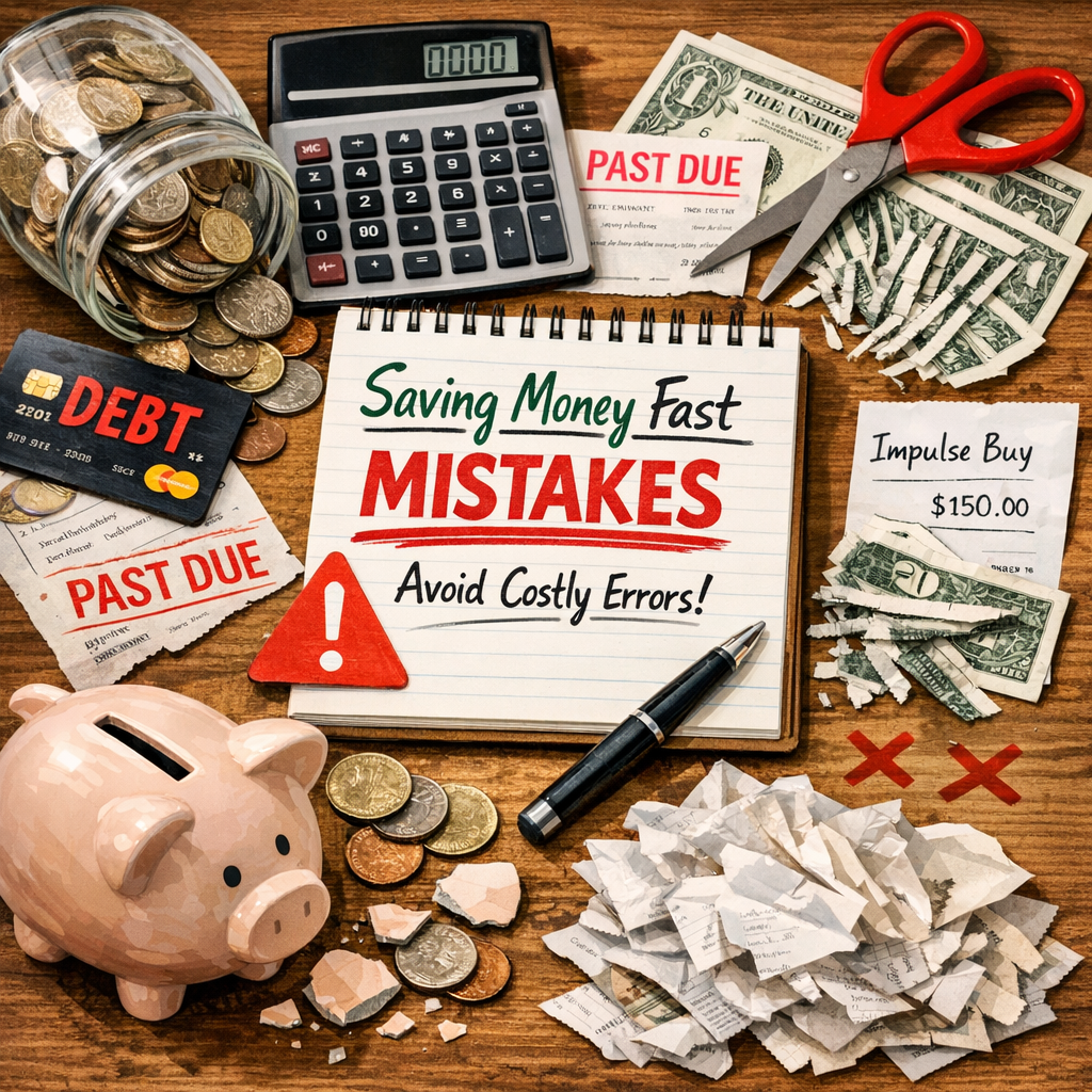 Illustration of Saving Money Fast Mistakes: Must-Have Tips to Avoid Costly Errors