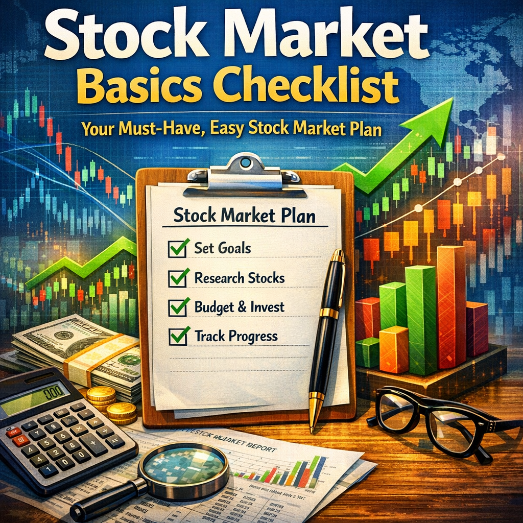 Illustration of Stock Market Basics Checklist: Your Must-Have, Easy Stock Market Plan